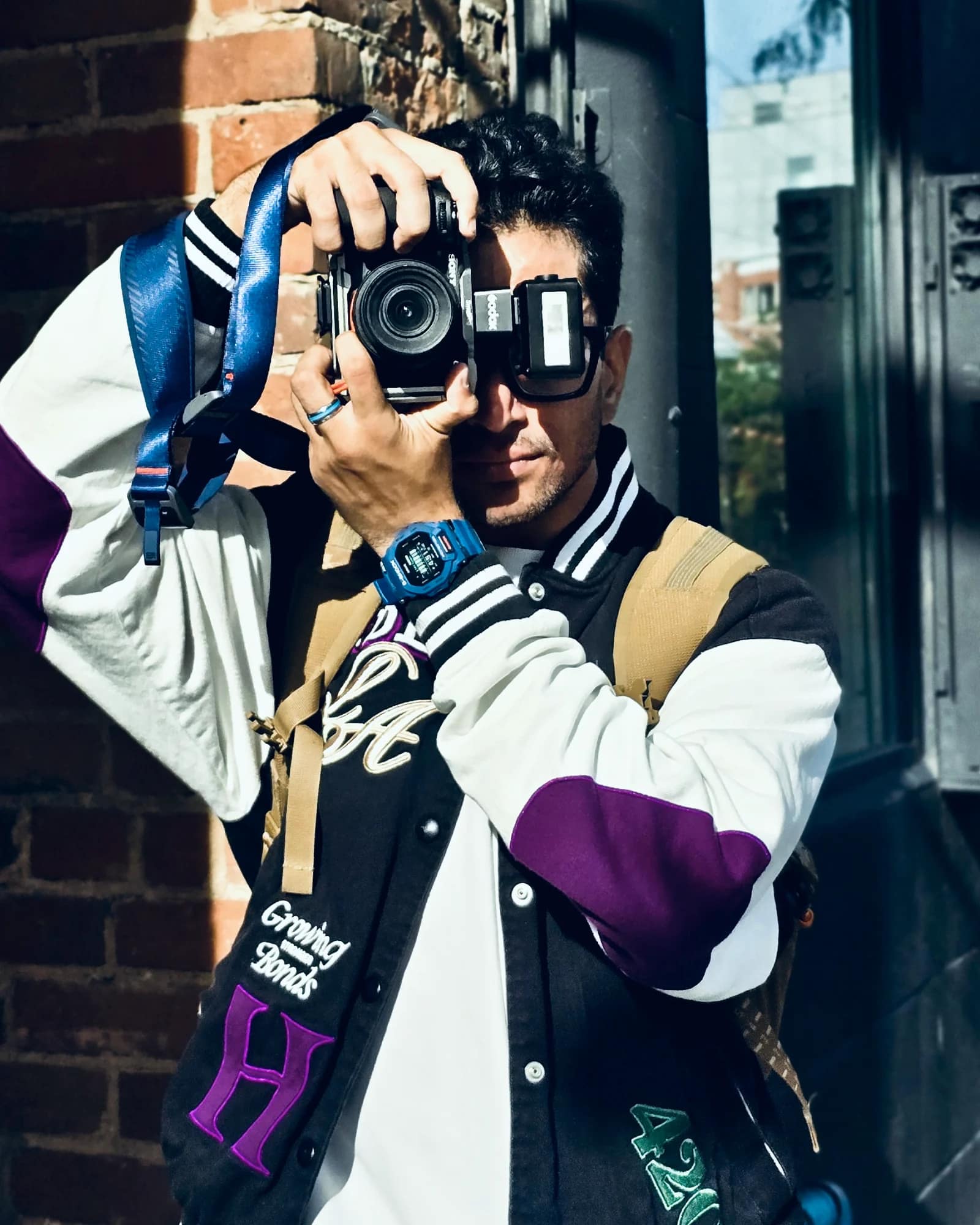Behind-the-scenes portrait photography session